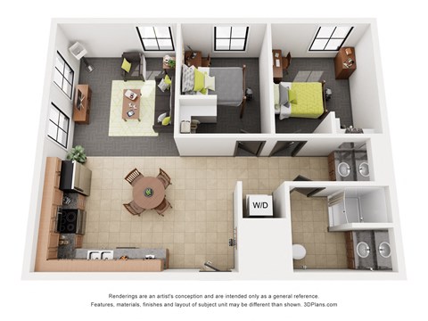 2Bed 1Bath at Parkhaus Apartments, Lincoln, NE 68508